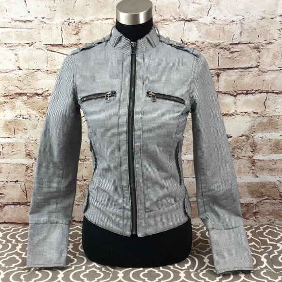 Ben Sherman Jackets & Blazers - Ben Sherman Houndstooth Moto Jacket